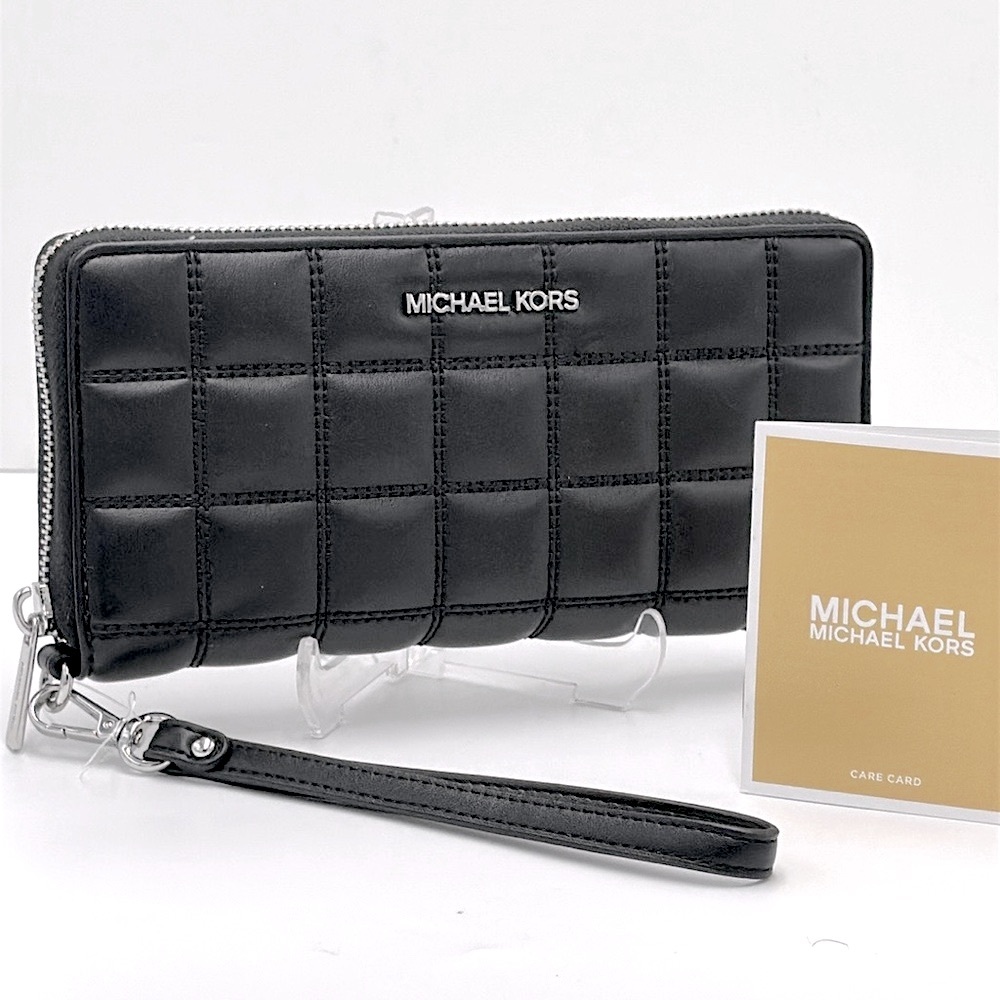 MICHAEL KORS Continental Wristlet Phone Case Wallet Black 
NWT